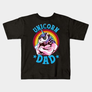 Unicorn Dad Proud Fathers of a Unicorn Princess Kids T-Shirt